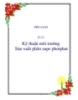 Kỹ thuật môi trường: Sản xuất phân supe photphat