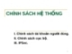 CHÍNH SÁCH HỆ THỐNG