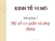 Kinh tế vi mô - Hệ số co giãn và ứng dụng
