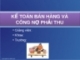  KẾ TOÁN BÁN HÀNG VÀ CÔNG NỢ PHẢI THU