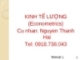 Slide Kinh tế lượng