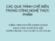 Các quá trình chế biến trong công nghệ thực phẩm