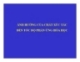 Bài giảng Động học xúc tác: Ảnh hưởng của chất xúc tác đến tốc độ phản ứng hóa học