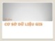 Bài giảng môn học Cơ sở hệ thống thông tin địa lý: Bài 3 - ThS. Đinh Quang Toàn
