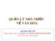 Bài giảng Quản lý nhà nước về văn hóa - Huỳnh Văn Tới