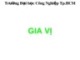 Bài giảng Gia vị - Đại học Công Nghiệp Tp.HCM