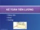 Bài giảng Kế toán tài chính: Kế toán tiền lương