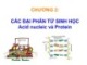 Bài giảng Sinh học phân tử - Chương 2: Các đại phân tử sinh học acid nucleic và protein