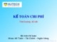 Bài giảng Kế toán chi phí - ThS. Đặng Nguyễn Ngân Hà