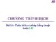 Bài giảng Chương trình dịch: Bài 14 - Trương Xuân Nam