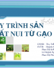 Bài thuyết trình Công nghệ chế biến lương thực: Quy trình sản xuất nui từ gạo