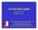Bài giảng Cơ khí ứng dụng: Chương 5.3