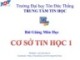 Bài giảng môn học Cơ sở tin học 1 - Trường Đại học Tôn Đức Thắng