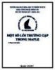 Tài liệu Một số lỗi thường gặp trong Maple - Phạm Anh Quốc